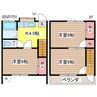 石井コーポＢ棟 3Kの間取り