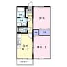 ファミール旭ヶ丘Ⅰ 2DKの間取り