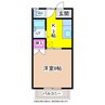 ピュアガーデン 1Kの間取り