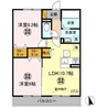 コンフォートⅢ B 2LDKの間取り