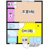 平野コーポ 5 1DKの間取り