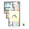 プルメリア 1Kの間取り
