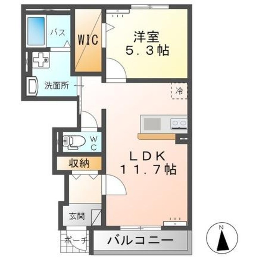 間取図 神栖市知手中央９丁目新築アパートⅠ（仮