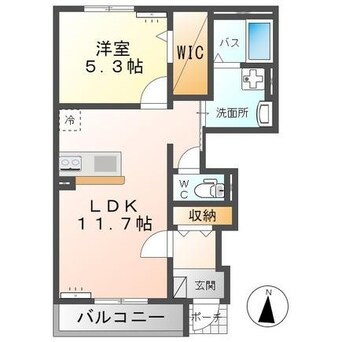 間取図 神栖市知手中央９丁目新築アパートⅠ（仮