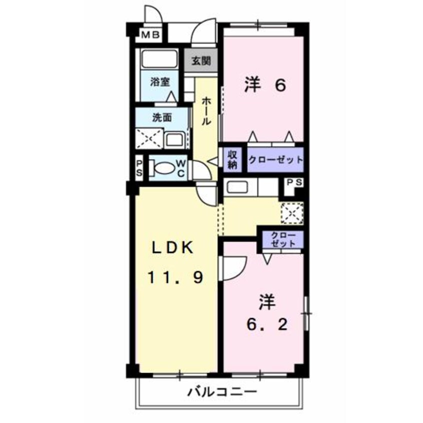 間取図 フォンテーヌ・パレスＡ