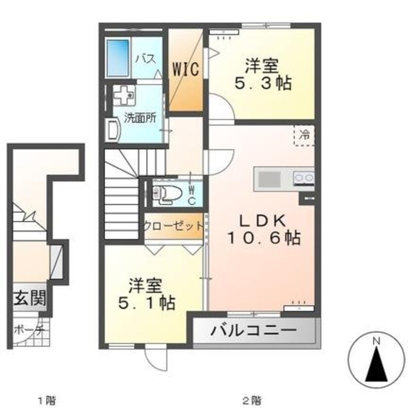 間取図 ベルフルールⅡ