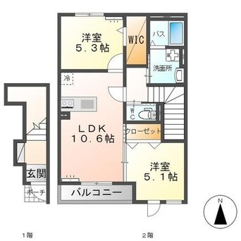 間取図 ベルフルールⅡ