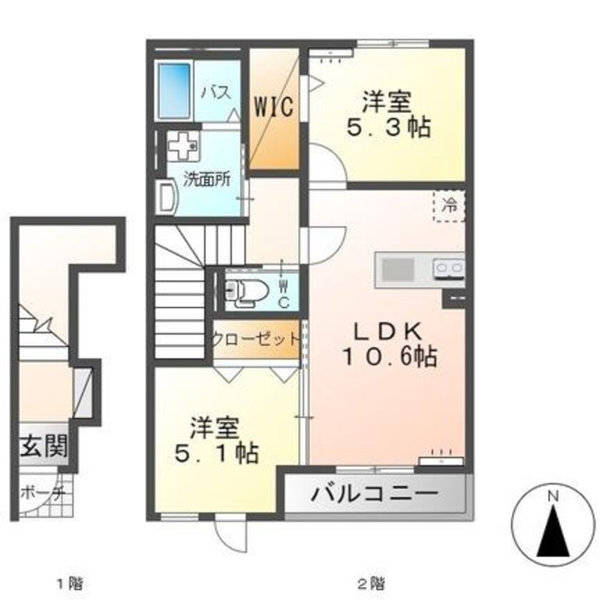 間取図 ベルフルールⅡ