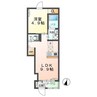 高尾崎 NEW TOWN　La・Ｔｅｒｒｅ 1LDKの間取り