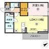 ハニー 1LDKの間取り