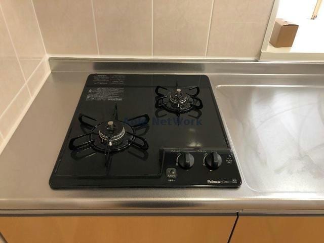 ガスコンロ付き※イメージ 鹿嶋市宮津台アパートA棟新築工事