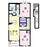 ポルトクレスト 2LDKの間取り
