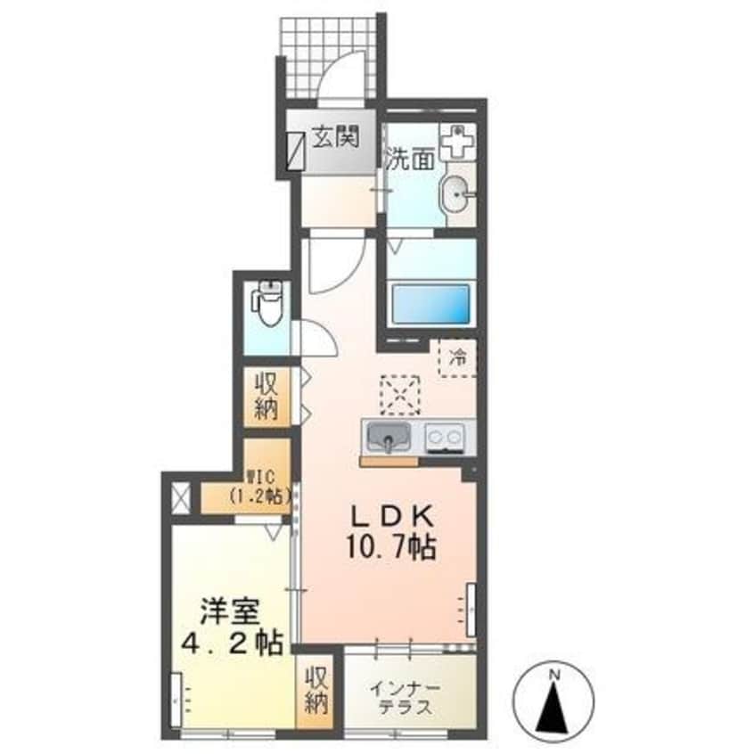 間取図 鹿嶋市宮津台アパートB棟新築工事