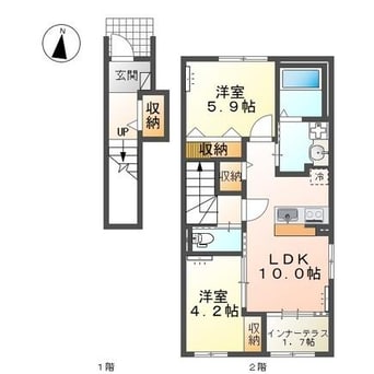 間取図 鹿嶋市宮津台アパートB棟新築工事