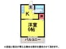 ｿﾜｻﾝﾄ成田A 1Kの間取り