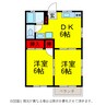 清宮ｺｰﾎﾟ 2DKの間取り
