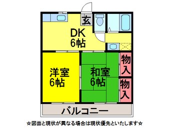 間取図 ｿﾜｻﾝﾄ成田B