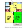 ｱﾊﾟｰﾄ美郷 2DKの間取り