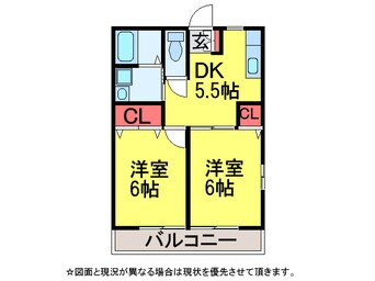 間取図 ｸﾞﾘｰﾝﾃﾗｽ芝山ﾊｲﾂ