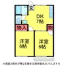 ｺｰﾎﾟ石井3 2DKの間取り