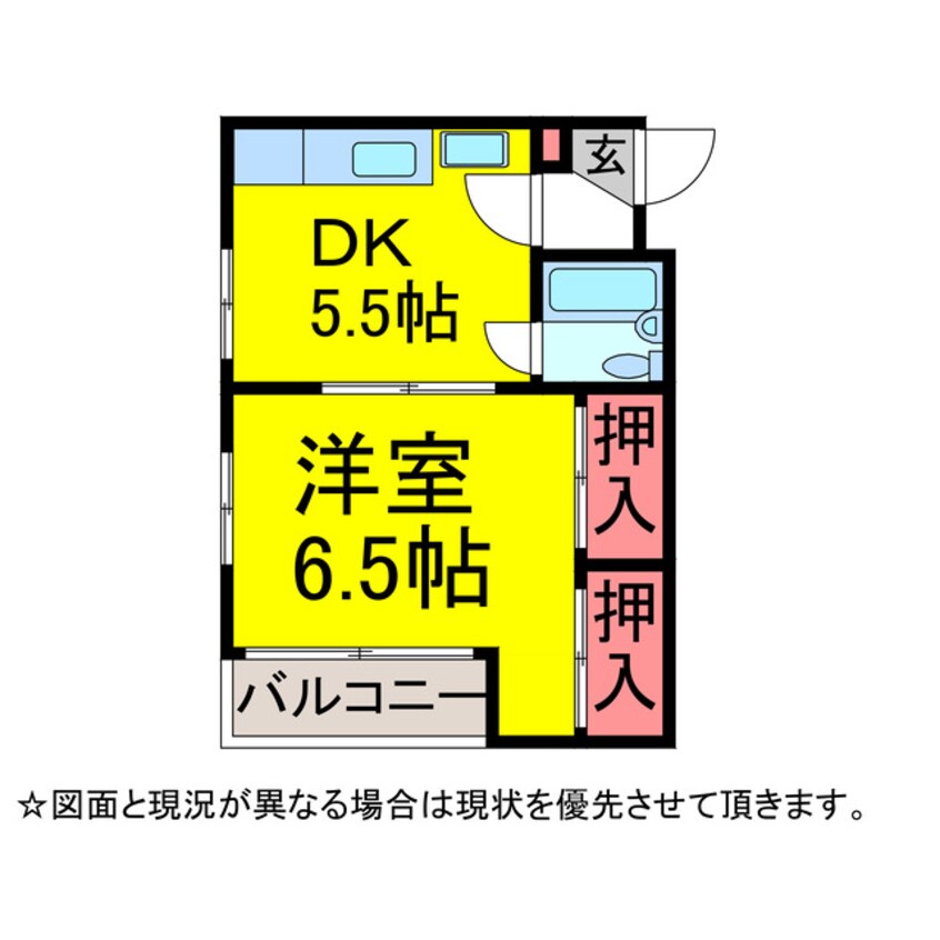 間取図 ﾊｲﾂﾏﾙﾊﾁ