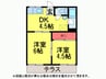 ｺｰﾎﾟ石井1 2DKの間取り