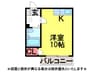 松本ｺｰﾎﾟ 1Rの間取り