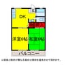 ｽｳｨﾝｸﾞ 2DKの間取り