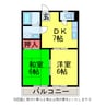 ｺｰﾎﾟﾍﾞﾙｳｯﾄﾞ 2DKの間取り