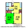 ｸﾞﾘｰﾝﾋﾙC棟 2DKの間取り