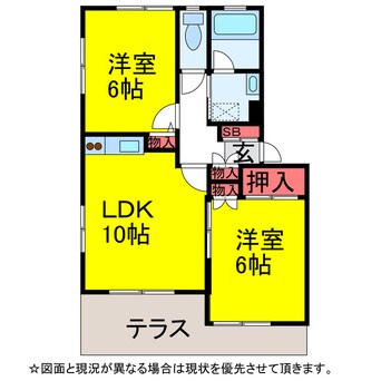 間取図 ｸﾞﾘｰﾝﾋﾙｽﾞ成田