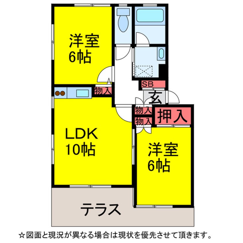 間取図 ｸﾞﾘｰﾝﾋﾙｽﾞ成田