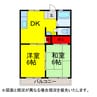 ﾌｼﾞｻｷﾊｲﾂA 2DKの間取り
