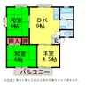 ﾌｼﾞｻｷﾊｲﾂB 3DKの間取り