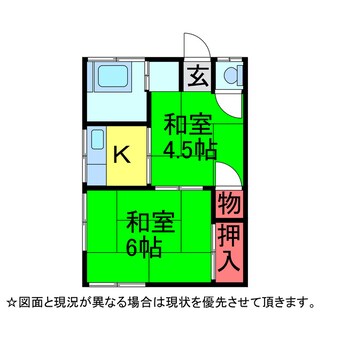 間取図 石原ｱﾊﾟｰﾄ