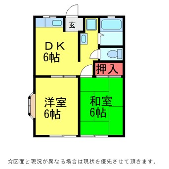 間取図 ｸﾚｳﾞｧｰﾊｲﾂB