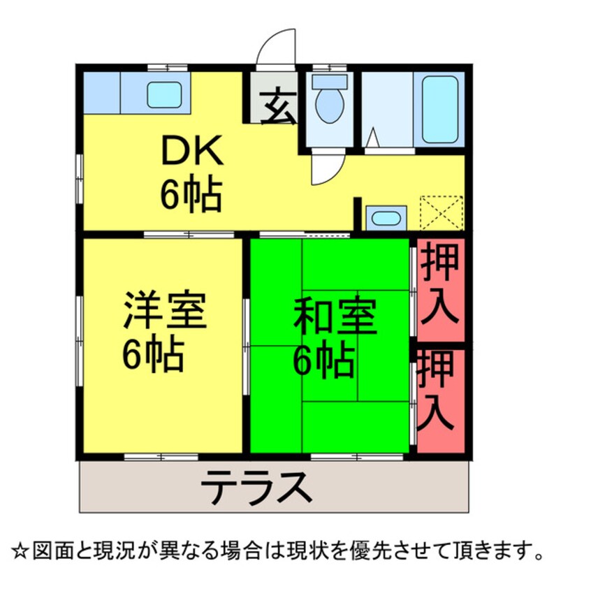 間取図 ｿﾜｻﾝﾄ成田C