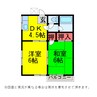 ｺｰﾎﾟ林3 2DKの間取り