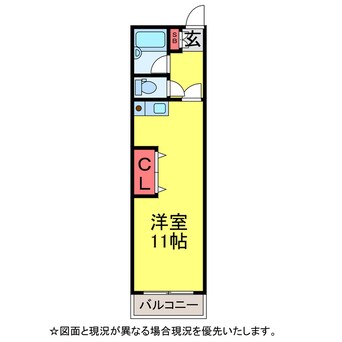 間取図 ﾒｿﾞﾝﾗﾊｲﾅⅡ