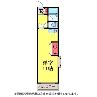 間取図 ﾒｿﾞﾝﾗﾊｲﾅⅡ