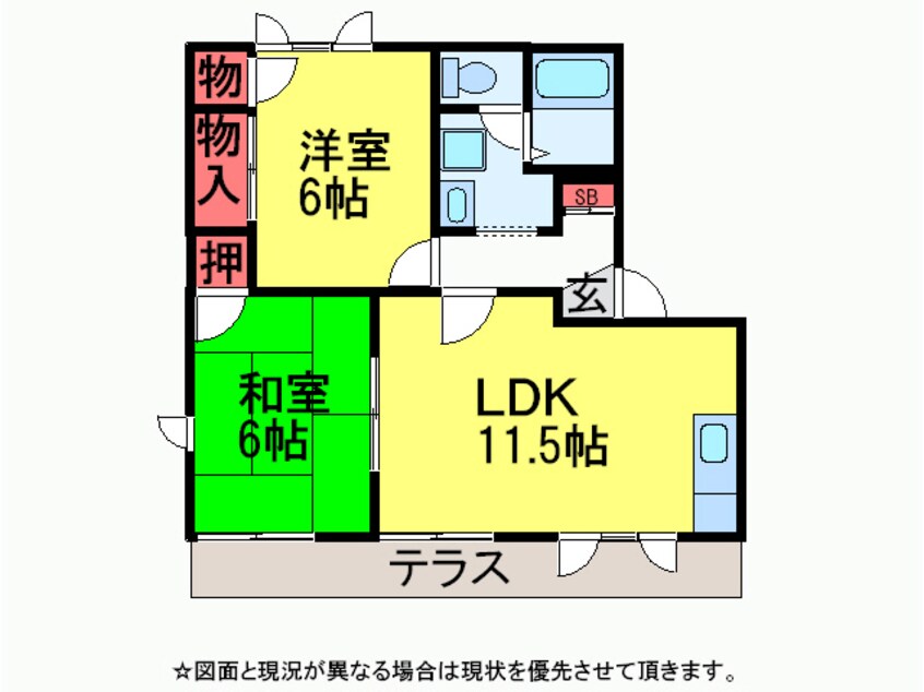 間取図 ﾍﾞﾙﾃﾞ御料A