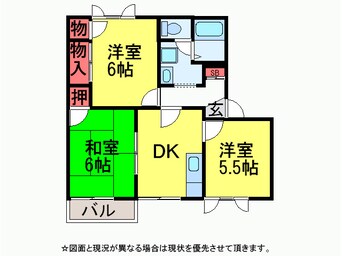 間取図 ﾍﾞﾙﾃﾞ御料B