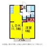 ｸﾞﾗﾝﾄﾞｰﾙD棟 1LDKの間取り