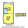 松江ﾊｲﾂ 1DKの間取り