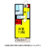 ﾊﾟﾚｯﾄｷｭｰﾌﾞ公津の杜B棟 1Kの間取り