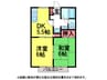 ｻﾝﾌﾗｯﾄⅠ 2DKの間取り