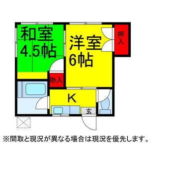 間取図 ｸﾞﾘｰﾝﾎｰﾑｽﾞ