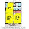 ﾓﾝﾌﾟﾗﾃｨｰﾇ1 2DKの間取り