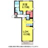 D-roomB 1LDKの間取り