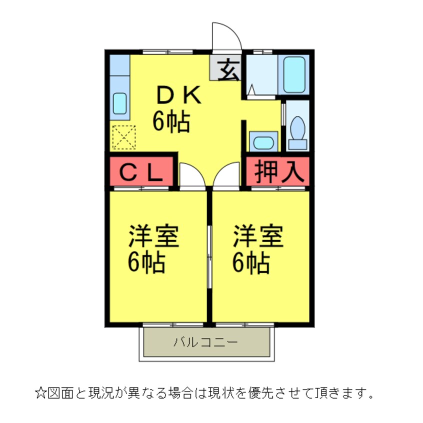 間取図 ﾒｿﾞﾝｵｵｸﾗⅠ